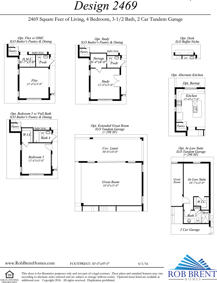 The Chambly Floor plan options